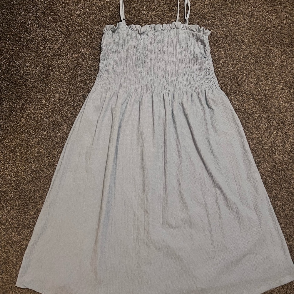 H&M BLUE SPAGHETTI STRAP XL DRESS
